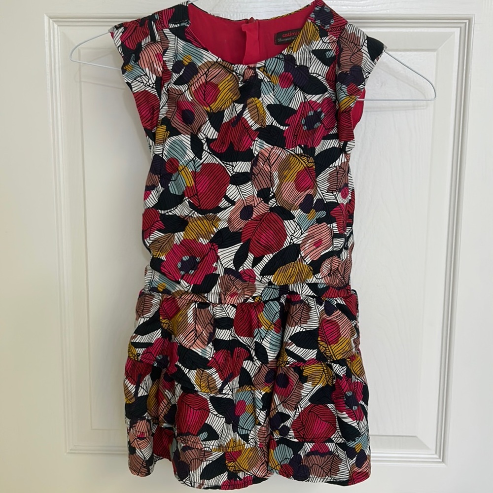 Pre-loved Catimini Tiered Floral Dress - sz6